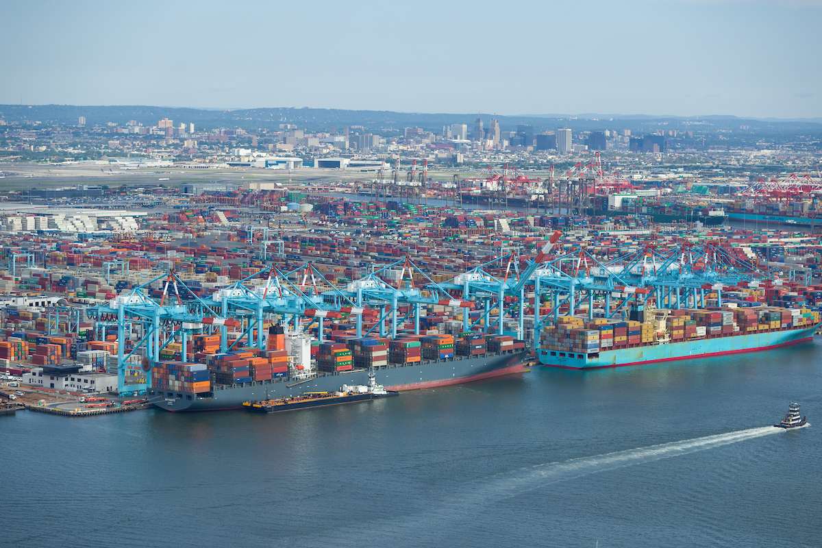 Container ship in Port of NY and NJ