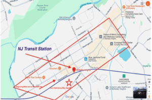 Map showing Berkeley Heights