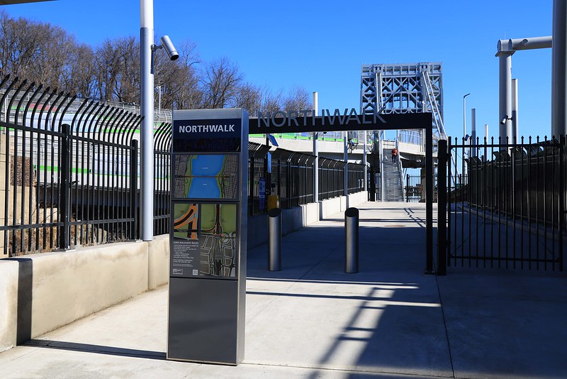 George Washington Bridge North Walk signage and gate. Credit: Port Authority
