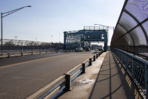 Jackson Street Bridge connecting Harrison and Newark.