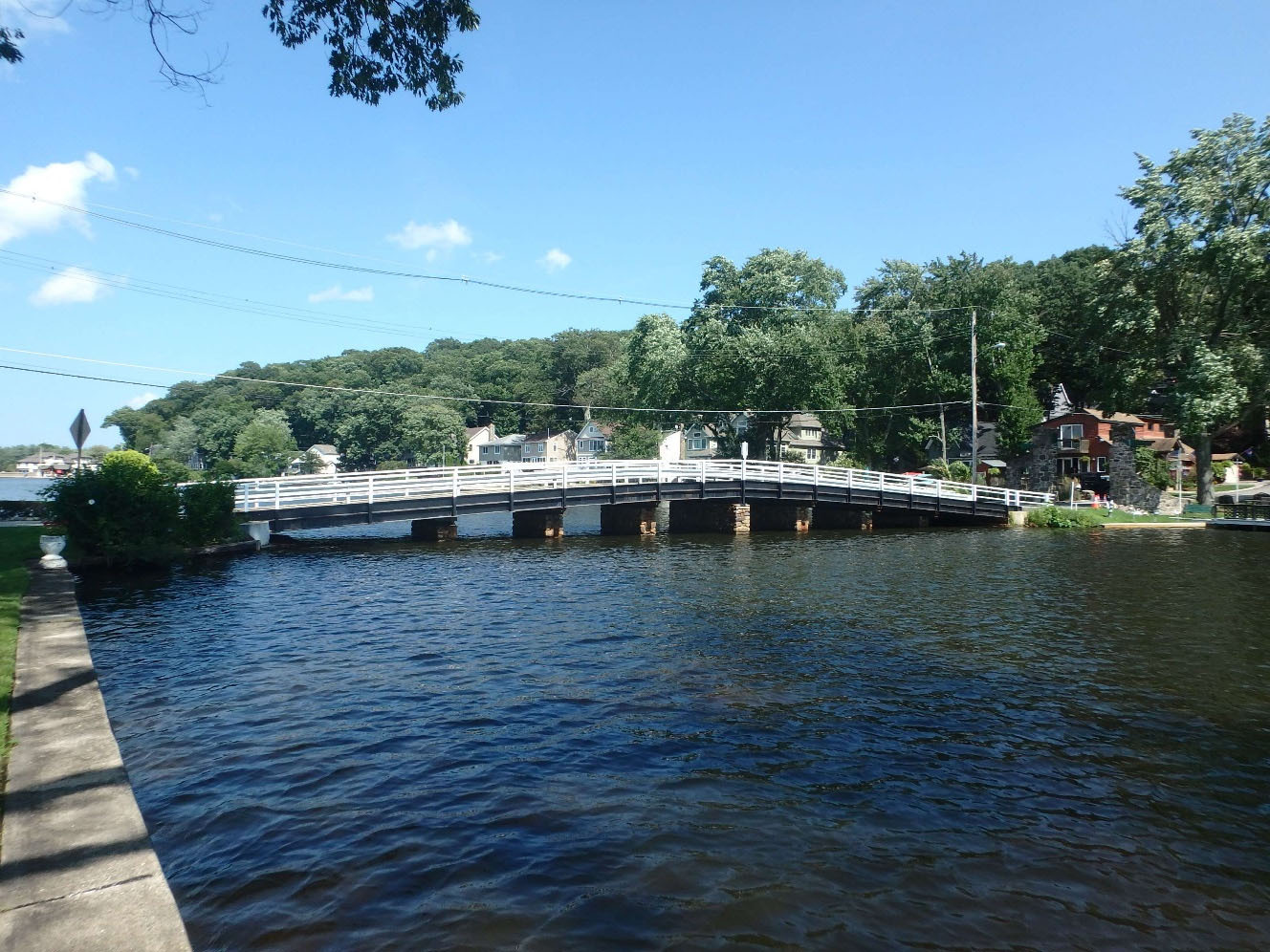 The Lenape Island Road Bridge over Indian Lake, also known as Lenape Trail, in Denville Township.