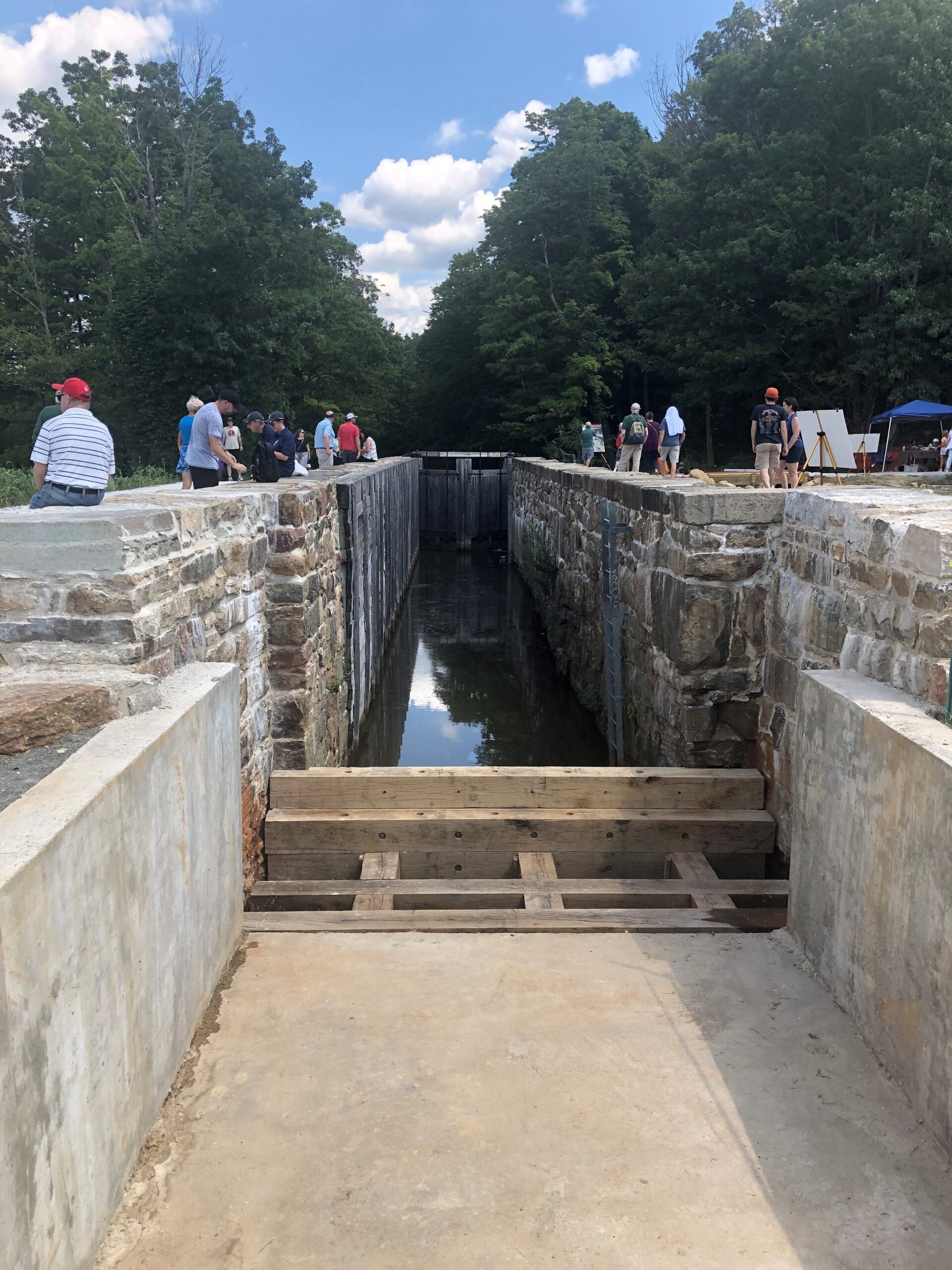 Lock 2 East along the former Morris Canal in Wharton Borough, NJ