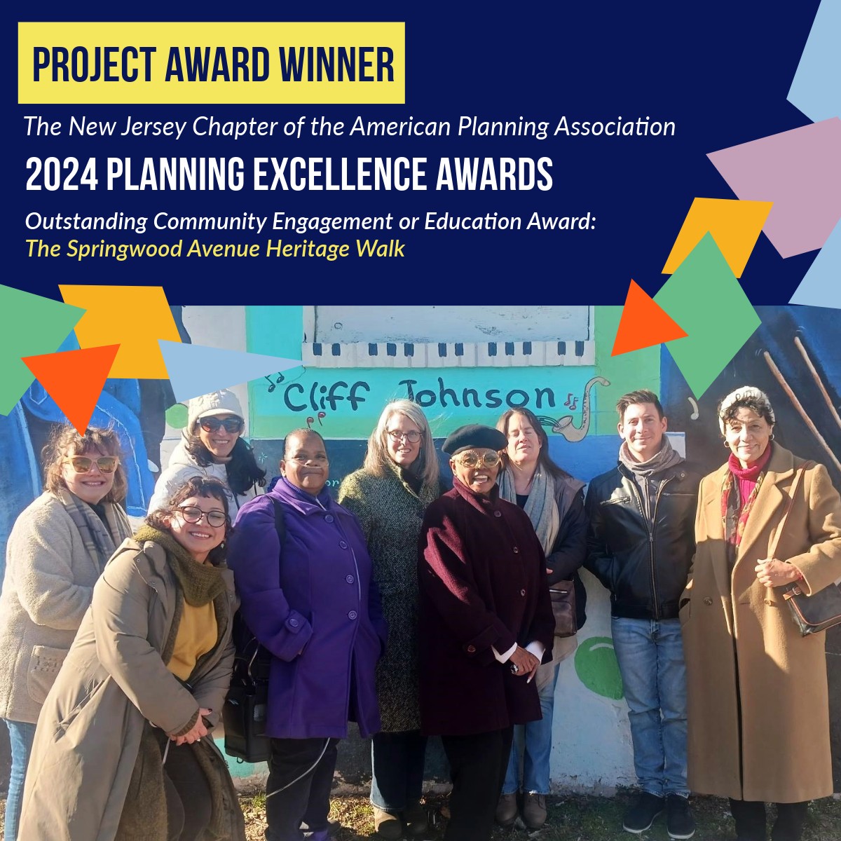 A graphic showing the project team that worked on the Springwood Avenue Heritage Walk.