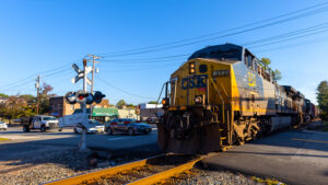 Freight Train delivering goods.