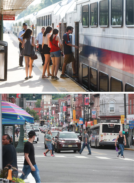 NJT train and street images