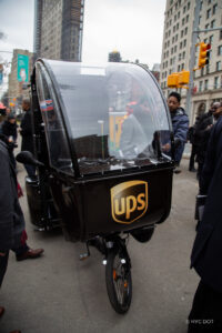 The Commercial Cargo Bike Pilot press event, held at Flatiron Plaza.