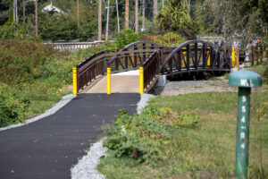 Pedestrian bridge along Highlands Rail Trail