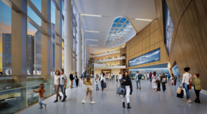 Rendering of atrium at proposed Meadowlands convention center and events facility.
