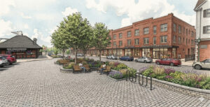 AI rendered image: station plaza strategic vision concept.