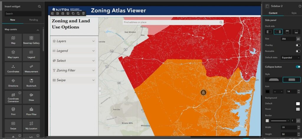 Screenshot of the Zoning Atlas Viewer